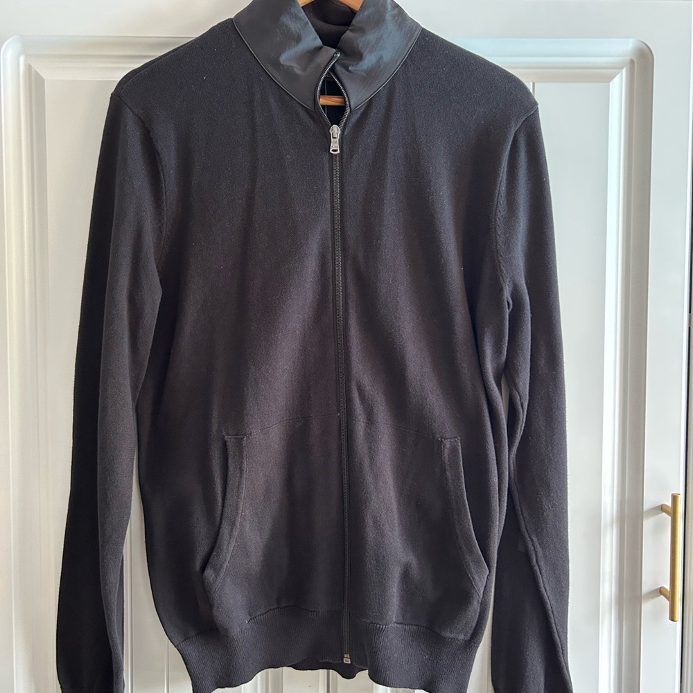 Michael Kors Men's Black Zip-Up Sweater